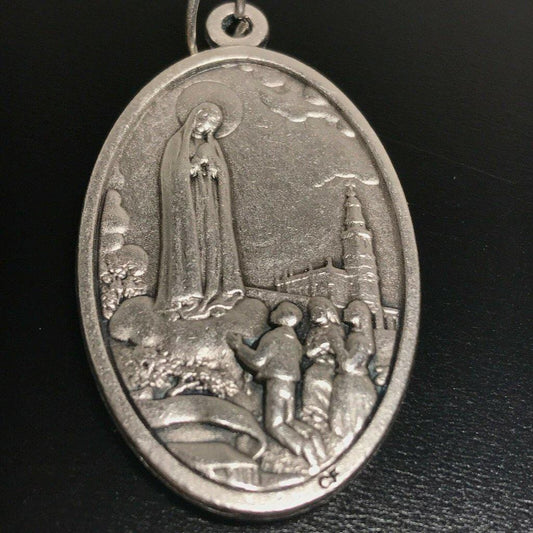 Our Lady Of Fatima Medal -Pendant -Blessed By Pope -Senora De Fatima - Lucia | Catholically