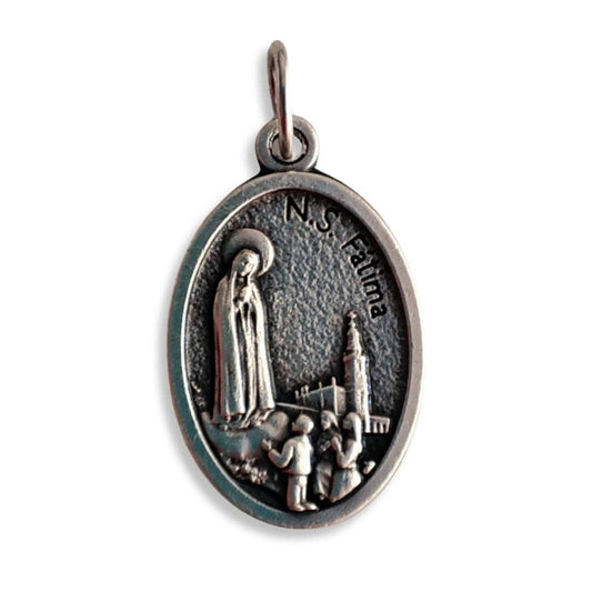 Our Lady Of Fatima Medal -Pendant -Blessed By Pope - Senora De Fatima - Lucia | Catholically