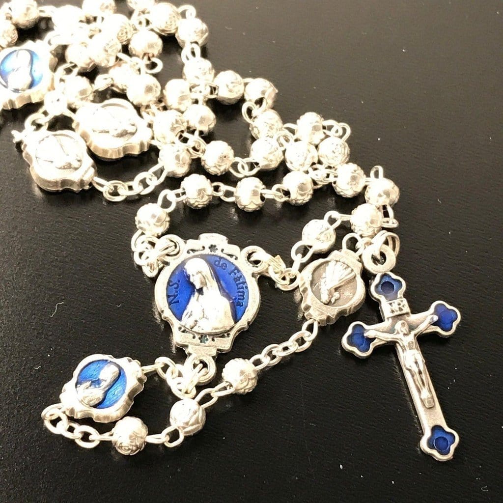 Our Lady Of Fatima Virgin Mary -Tiny Blessed Rosary - Jacinta Lucy Francisco | Catholically