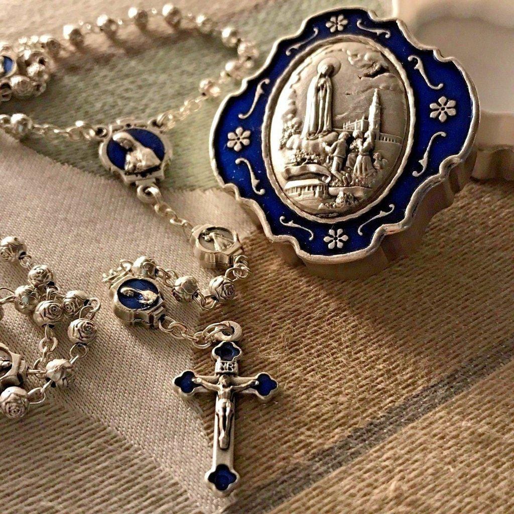 Our Lady Of Fatima Virgin Mary -Tiny Blessed Rosary - Jacinta Lucy Francisco | Catholically