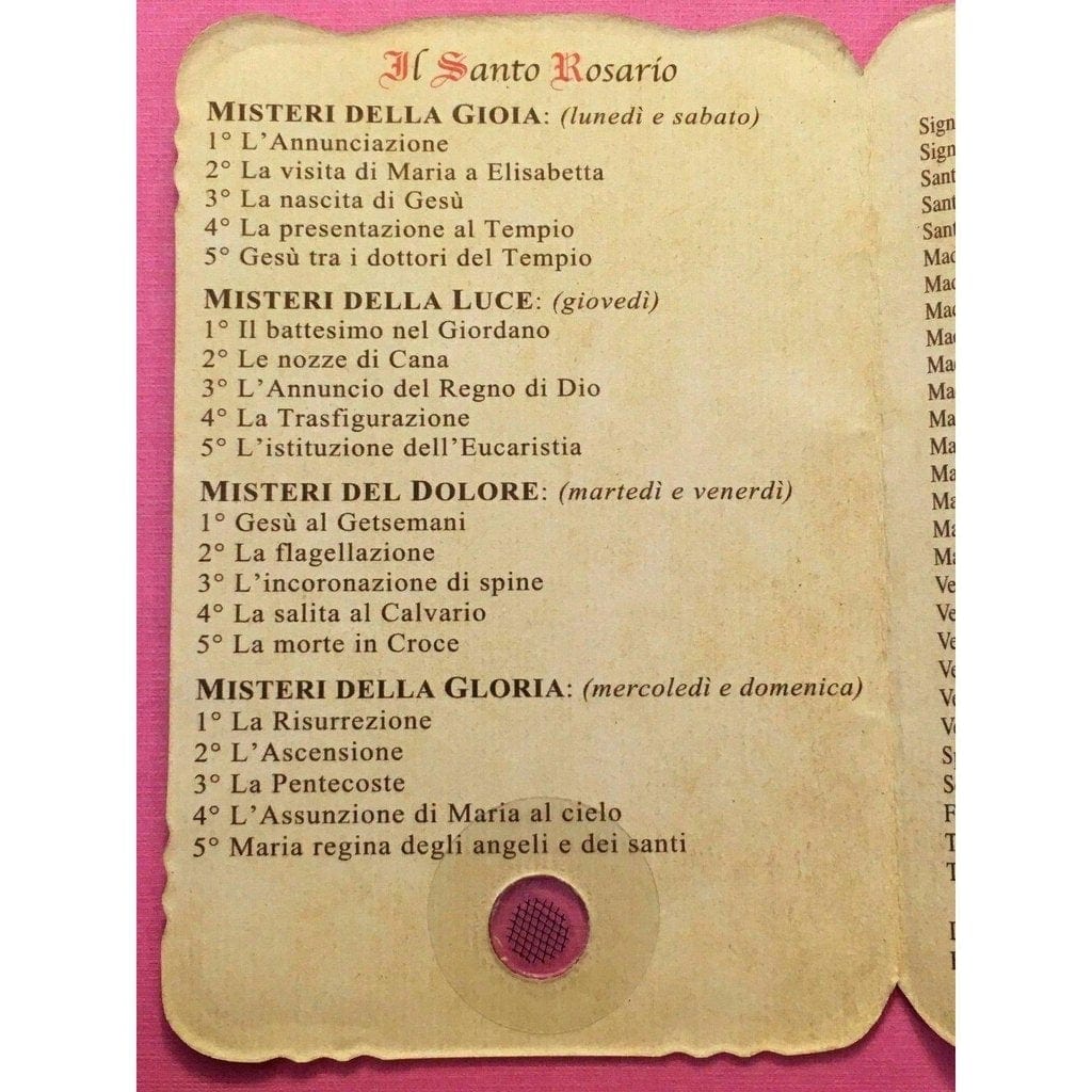 Our Lady Of Loreto -Virgo Lauretana - Blessed Holy Card W/ Relic - Aviator | Catholically