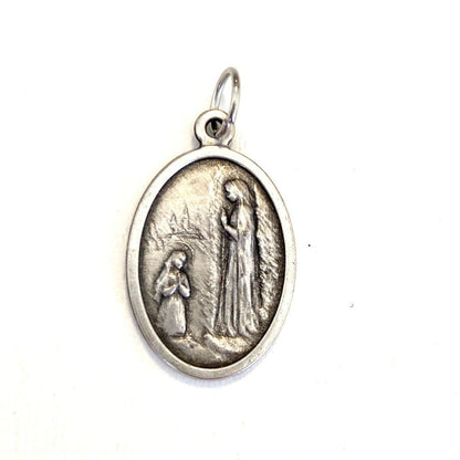 Our Lady Of Lourdes - St. Bernadette - Medal - Charm | Catholically