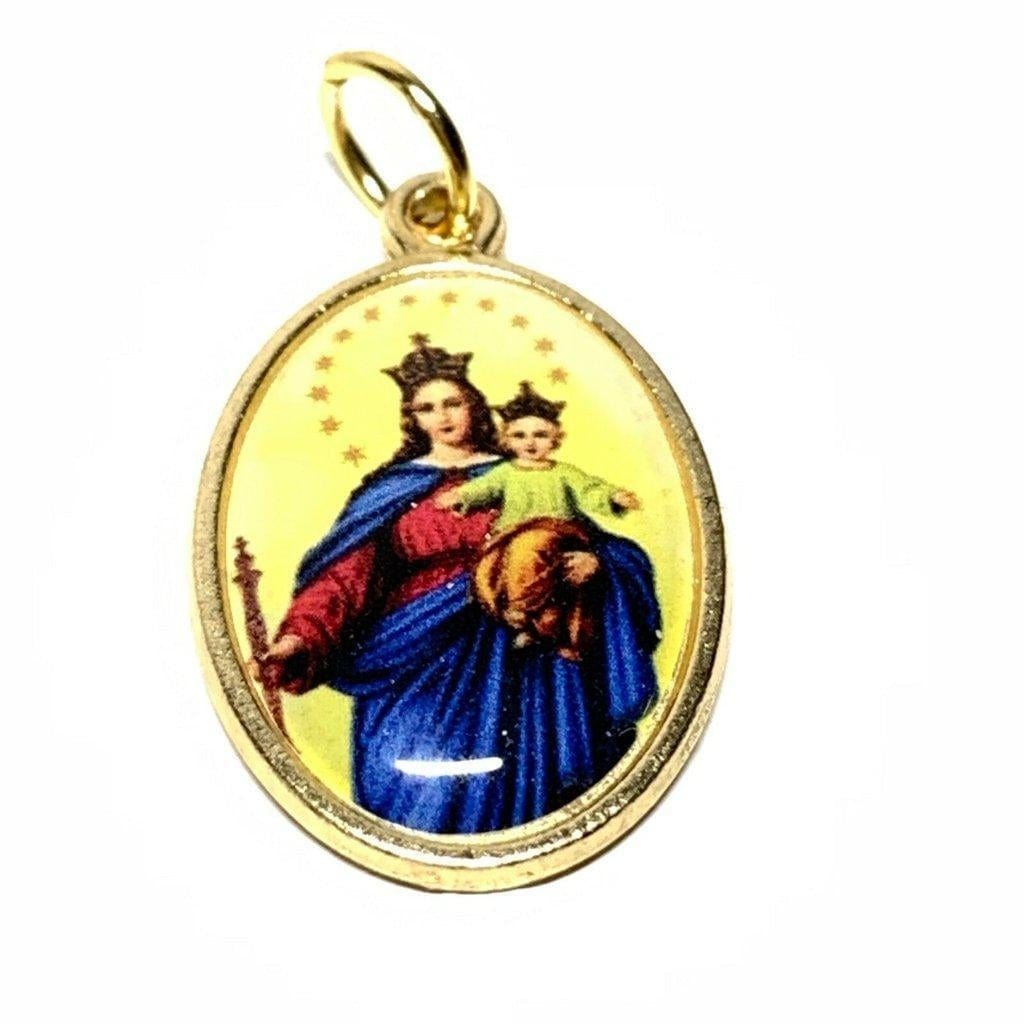 Our Lady Of Mount Carmel Sacred Heart Of Jesus  Medal Pendant Senhora Carmo | Catholically