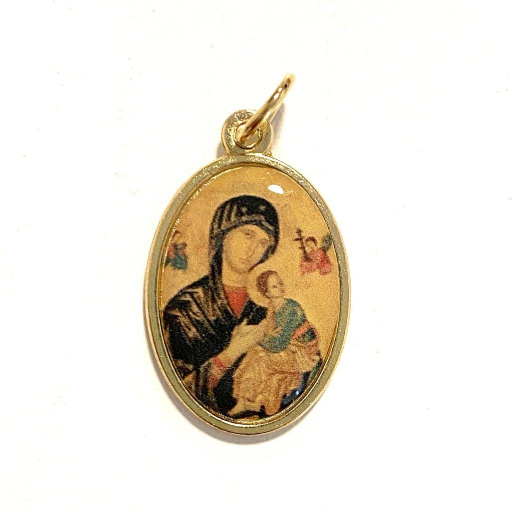 Our Lady of Perpetual Help Medal - Pendant - Charm - Blessed By Pope On Request | Catholically