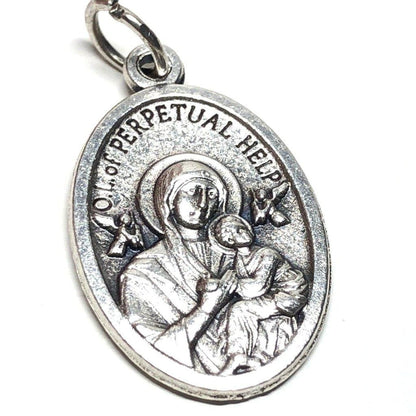Our Lady Perpetual Help - Charm Medal Pendant - Blessed By Pope | Catholically