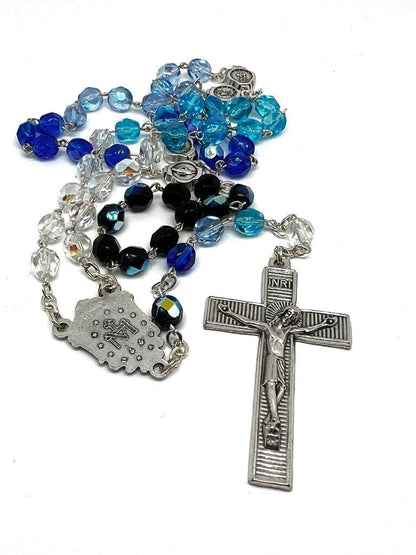 Our Lady Virgin Mary - Miraculous Medal - Rosary Blessed by Pope | Catholically