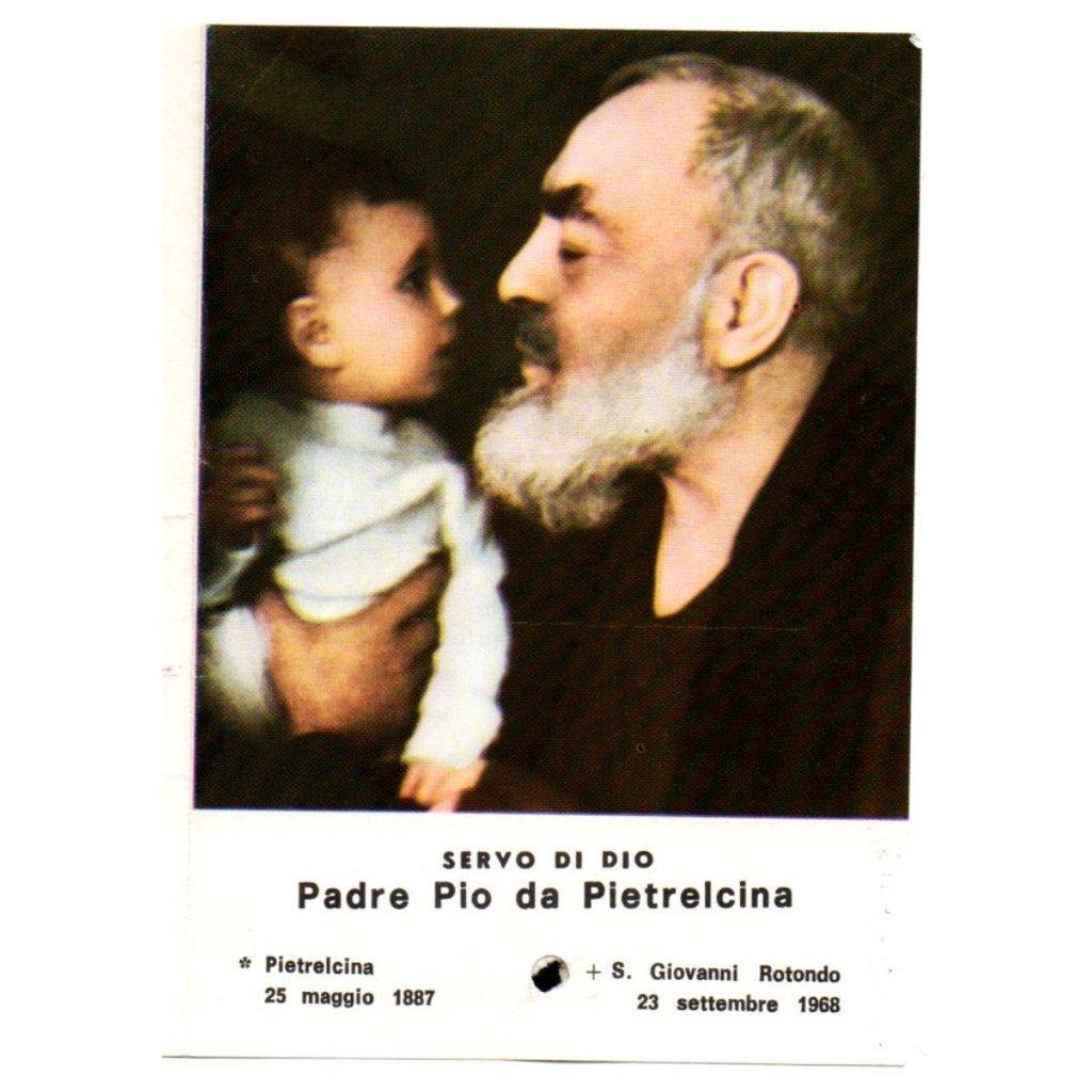 Padre Pio Holy Card - St. Pio vintage Prayer Card | Catholically