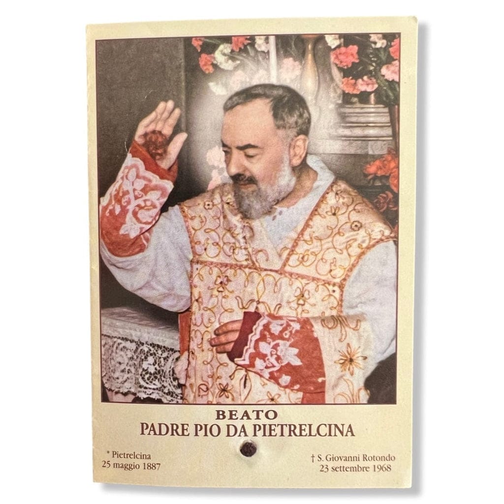 Padre Pio Holy Card - St. Pio vintage Prayer Card | Catholically