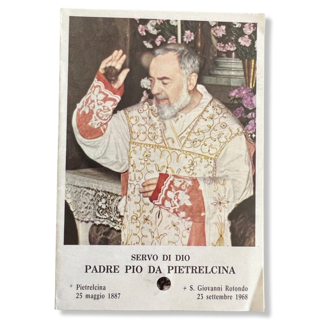 Padre Pio Holy Card - St. Pio vintage Prayer Card | Catholically