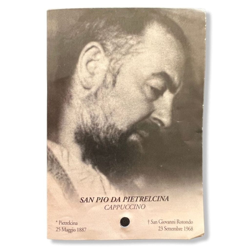 Padre Pio Holy Card - St. Pio vintage Prayer Card | Catholically