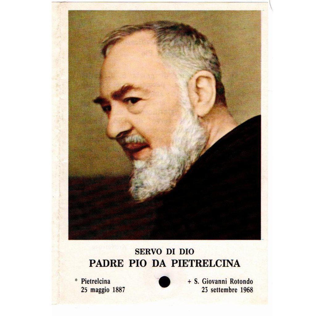 Padre Pio Holy Card - St. Pio vintage Prayer Card | Catholically