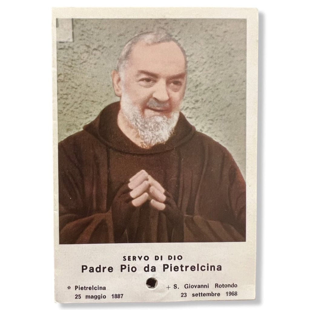 Padre Pio Holy Card - St. Pio vintage Prayer Card | Catholically