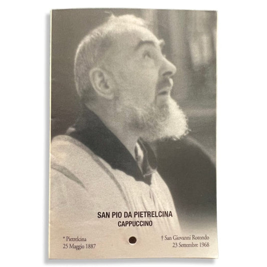 Padre Pio Holy Card - St. Pio vintage Prayer Card | Catholically