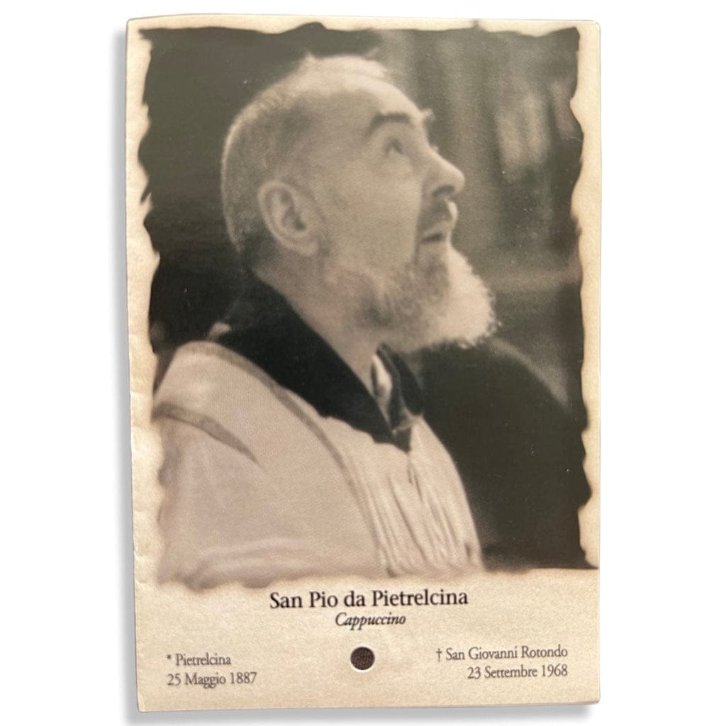 Padre Pio Holy Card - St. Pio vintage Prayer Card | Catholically