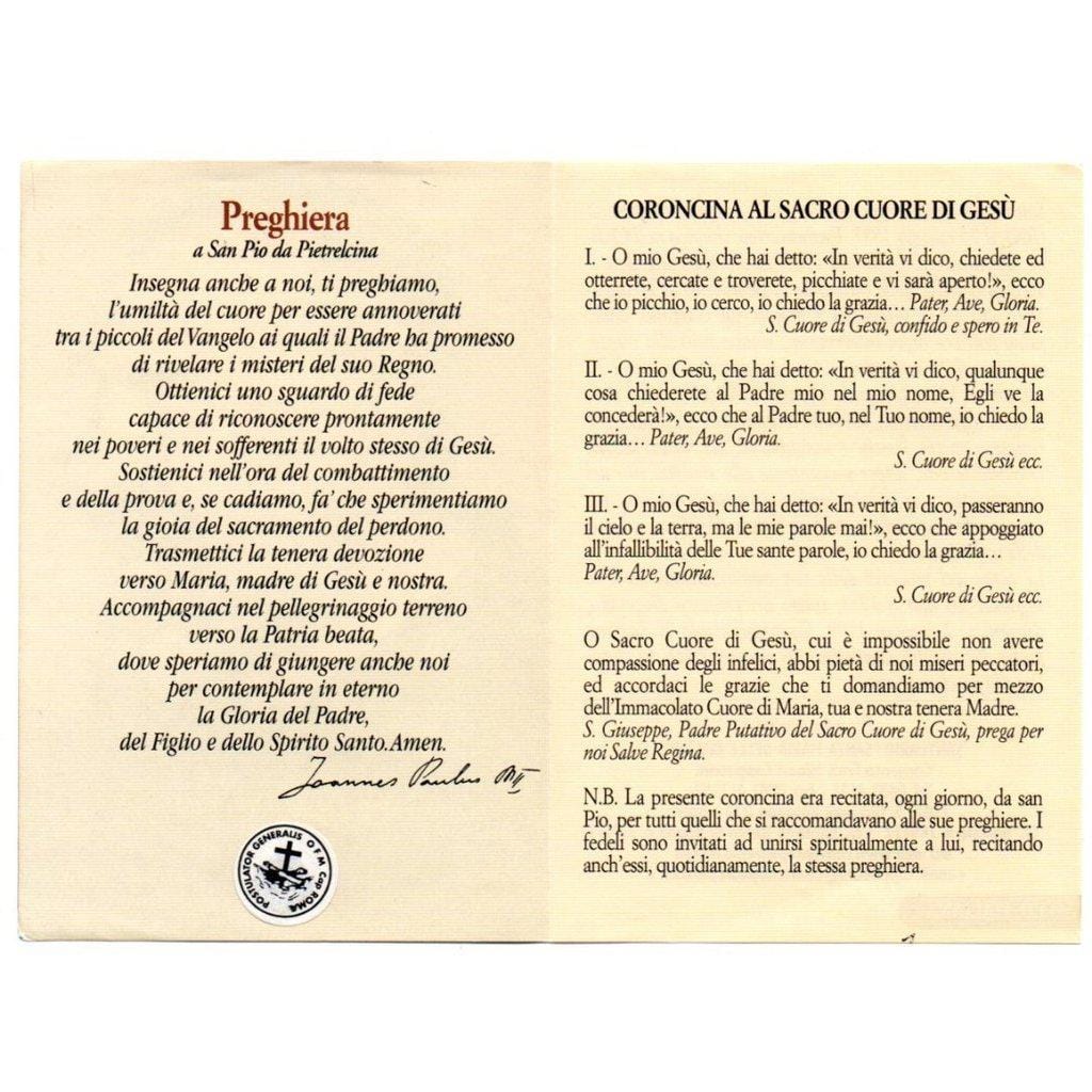 Padre Pio Holy Card - St. Pio vintage Prayer Card | Catholically