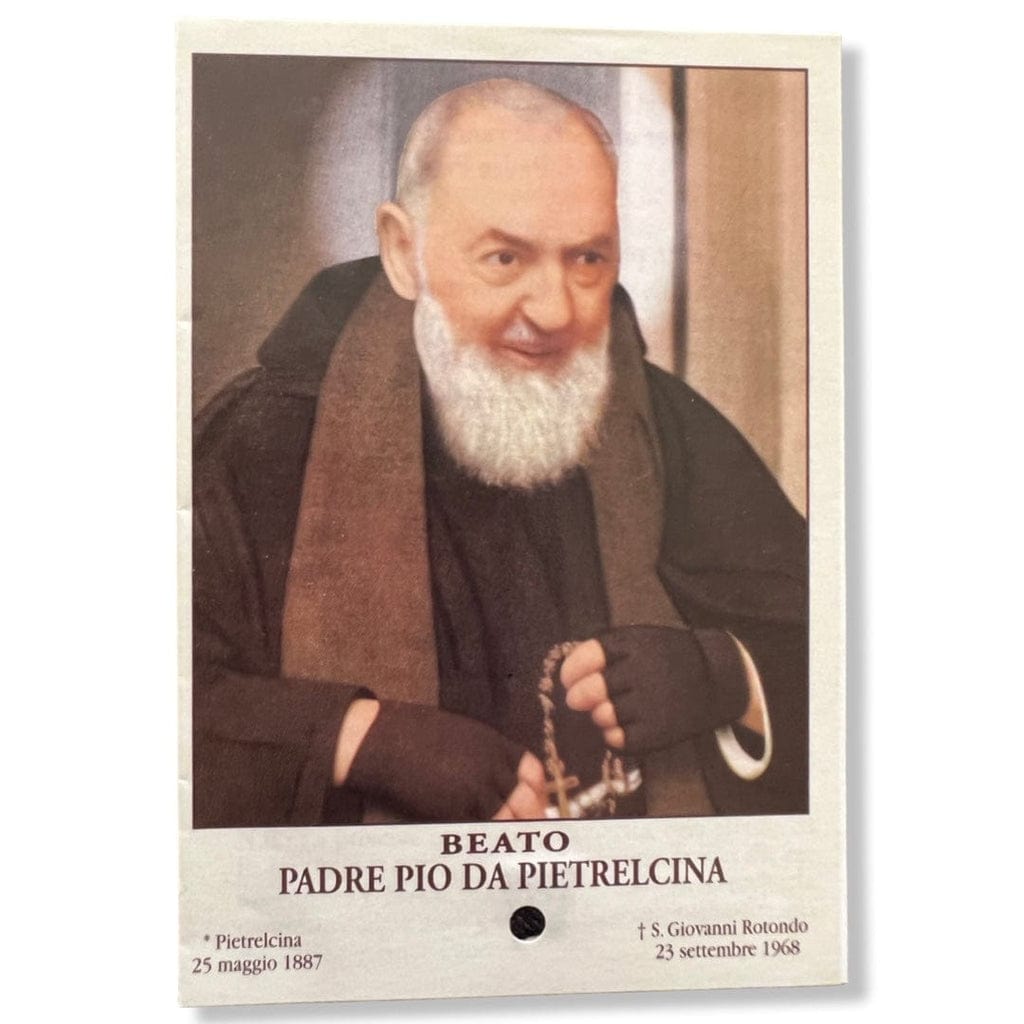 Padre Pio Holy Card - St. Pio vintage Prayer Card | Catholically