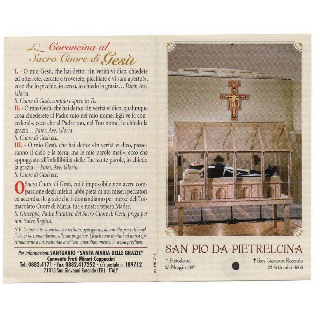 Padre Pio Holy Card - St. Pio vintage Prayer Card | Catholically