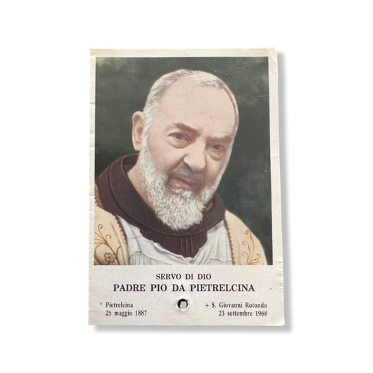 Padre Pio Holy Card - St. Pio vintage Prayer Card | Catholically