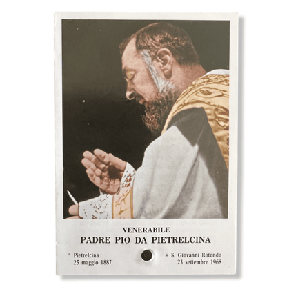 Padre Pio Holy Card - St. Pio vintage Prayer Card | Catholically