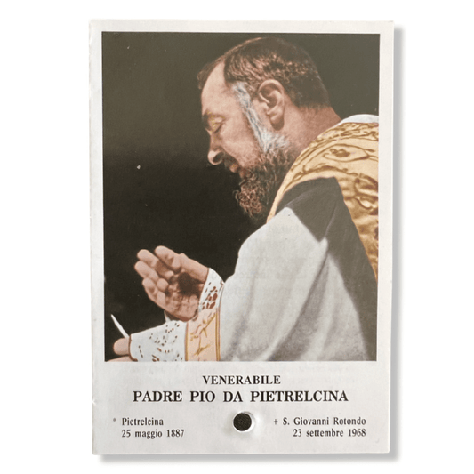 Padre Pio Holy Card - St. Pio vintage Prayer Card | Catholically