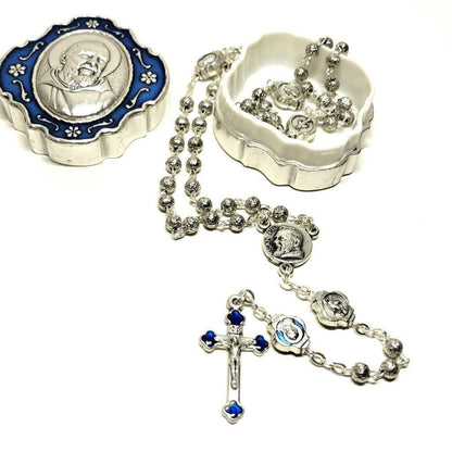 Padre Pio - St, Father Pio Tiny  Rosary w/ Case Blessed By Pope On Request | Catholically