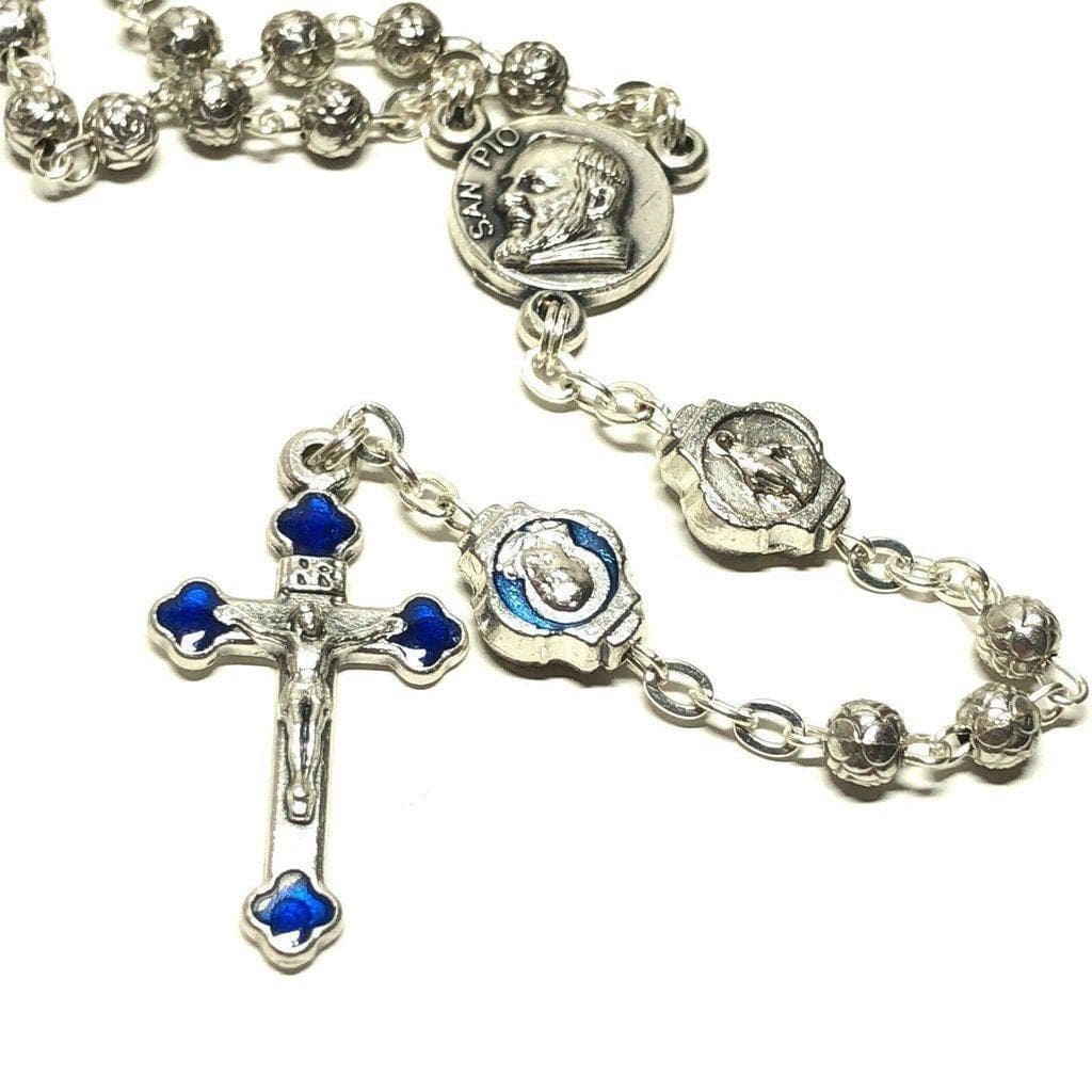 Padre Pio - St, Father Pio Tiny  Rosary w/ Case Blessed By Pope On Request | Catholically