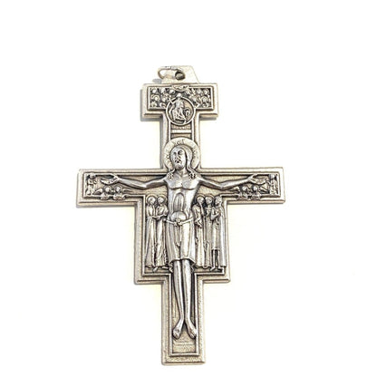 Pectoral St. Damian Crucifix - Blessed by Pope - Big 3" - Cross | Catholically