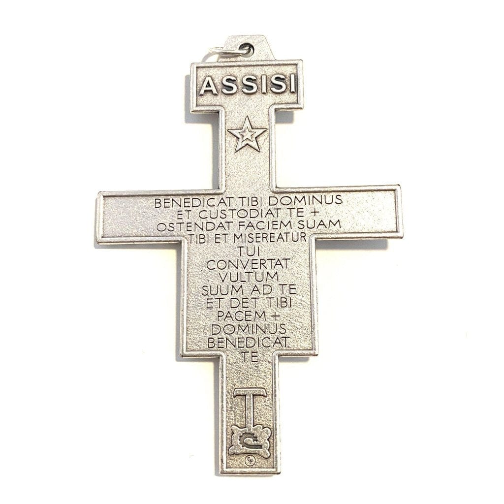 Pectoral St. Damian Crucifix - Blessed by Pope - Big 3" - Cross | Catholically