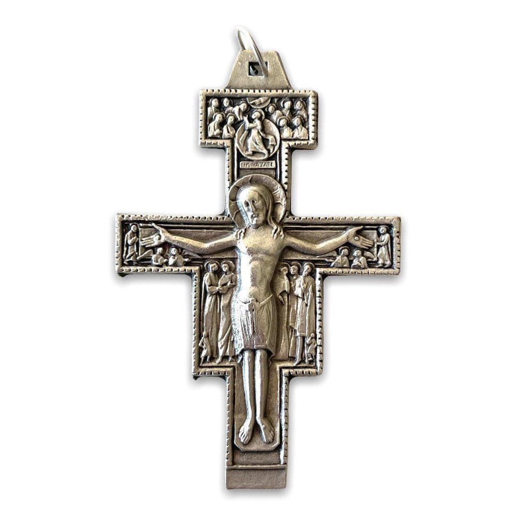 Pectoral St. Damian Crucifix - Blessed by Pope - Very Big 3.5" -Cross | Catholically