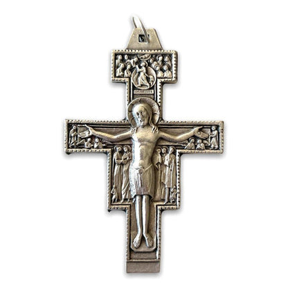 Pectoral St. Damian Crucifix - Blessed by Pope - Very Big 3.5" -Cross | Catholically