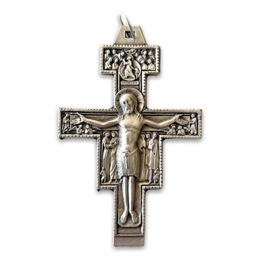 Pectoral St. Damian Crucifix - Blessed by Pope - Very Big 3.5" -Cross | Catholically