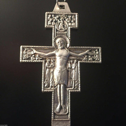 Pectoral St. Damian Crucifix - Blessed by Pope - Very Big 3.5" -Cross | Catholically