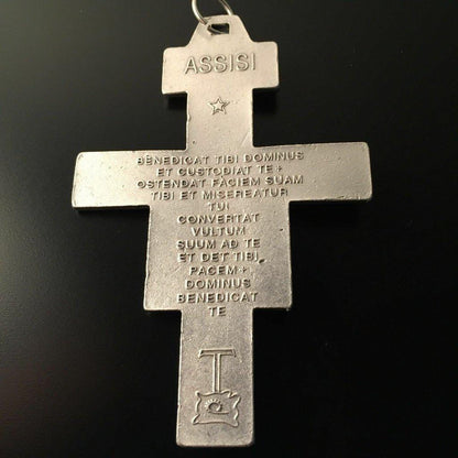 Pectoral St. Damian Crucifix - Blessed by Pope - Very Big 3.5" -Cross | Catholically