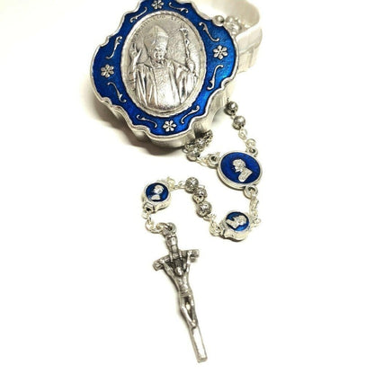 Pope Benedict XVI Tiny Rosary with Case Blessed by Pope | Catholically