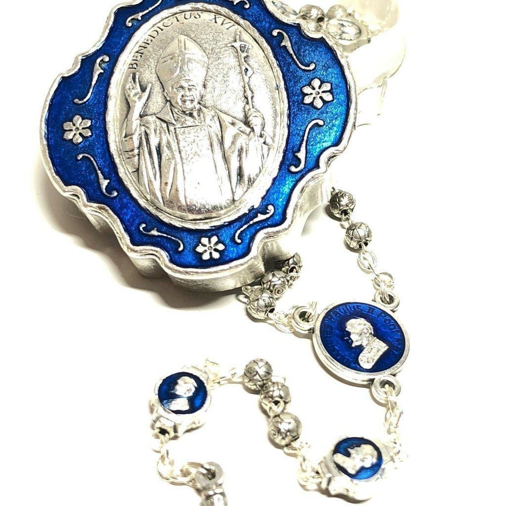 Pope Benedict XVI Tiny Rosary with Case Blessed by Pope | Catholically