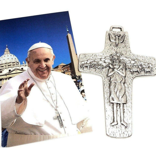 Pope Francis 4" Pectoral Cross Crucifix Blessed By Pope | Catholically