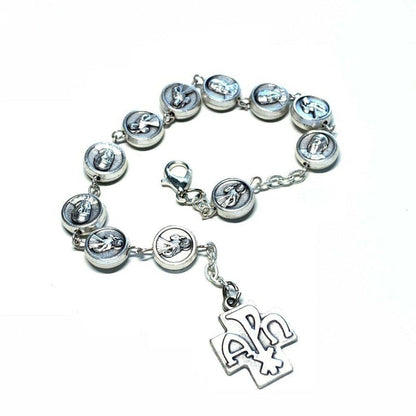Pope Francis & Divine Mercy Of Jesus Chi Ro  Bracelet Blessed by Pope | Catholically