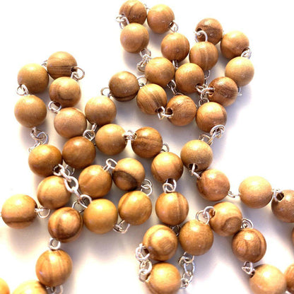 Pope Francis - Olive Wooden beads Rosary - Blessed By Pope | Catholically