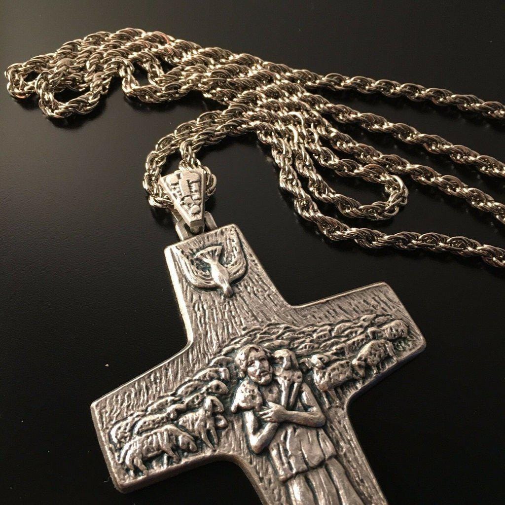 Pope Francis Original Pectoral Cross - Good Pastor Crucifix - Vedele | Catholically