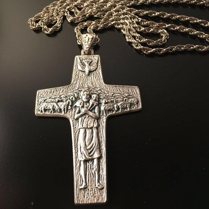 Pope Francis Original Pectoral Cross - Good Pastor Crucifix - Vedele | Catholically