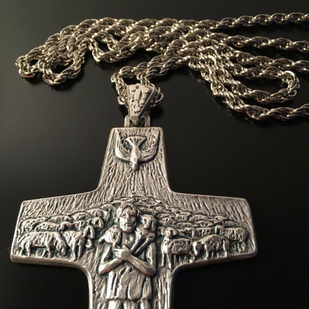 Pope Francis Original Pectoral Cross - Good Pastor Crucifix - Vedele | Catholically