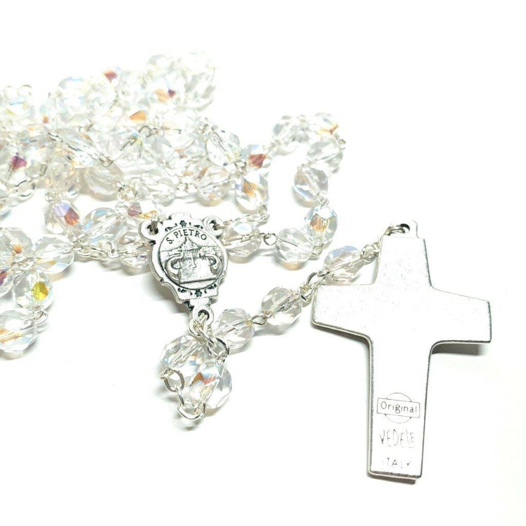 Pope Francis Praying Beads Catholic Crystal Glass Aob Rosary Blessed By Pope | Catholically