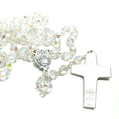 Pope Francis Praying Beads Catholic Crystal Glass Aob Rosary Blessed By Pope | Catholically