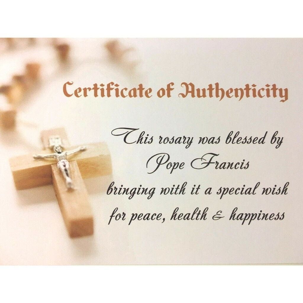 Pope Francis Praying Beads Catholic Crystal Glass Aob Rosary Blessed By Pope | Catholically