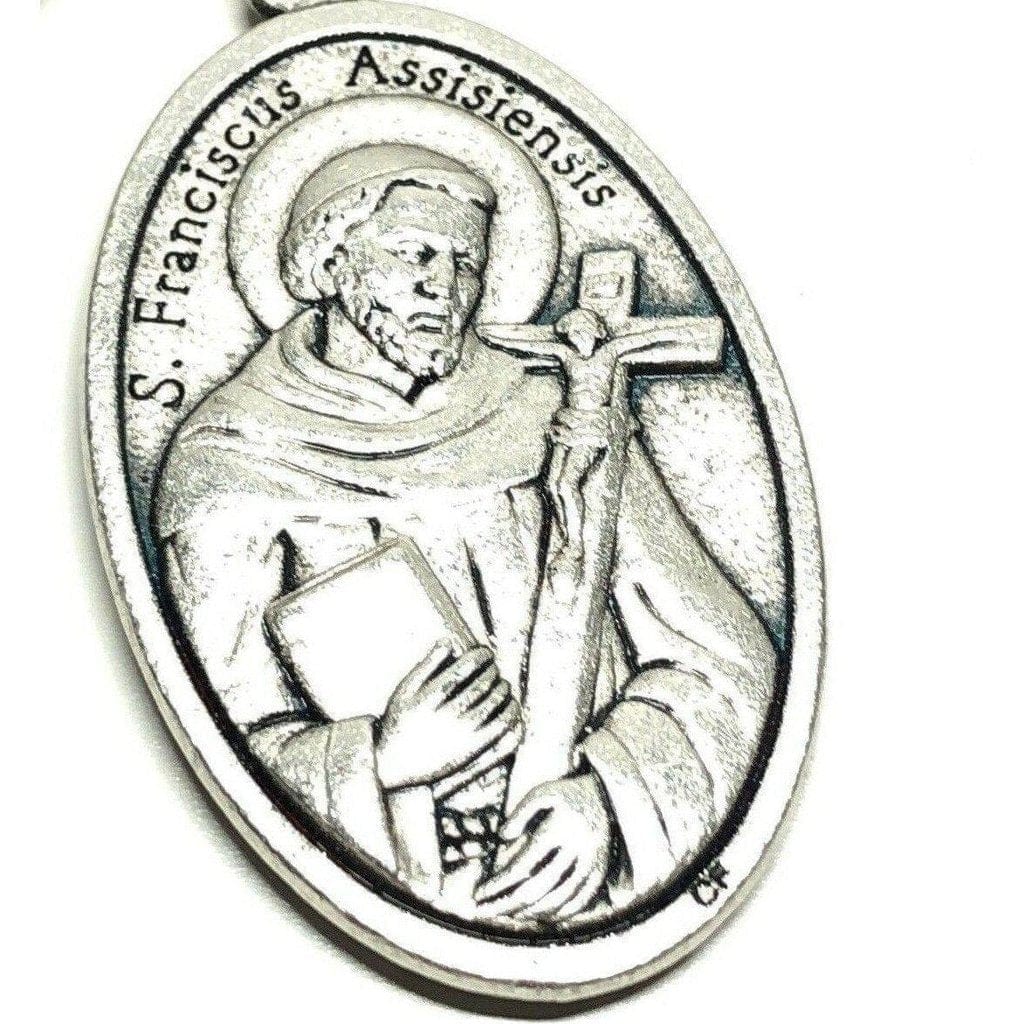 Pope Francis & St. Francis Huge 1.5" Medal - Blessed B Pope Francis -Catholic | Catholically