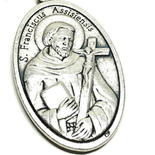 Pope Francis & St. Francis Huge 1.5" Medal - Blessed B Pope Francis -Catholic | Catholically