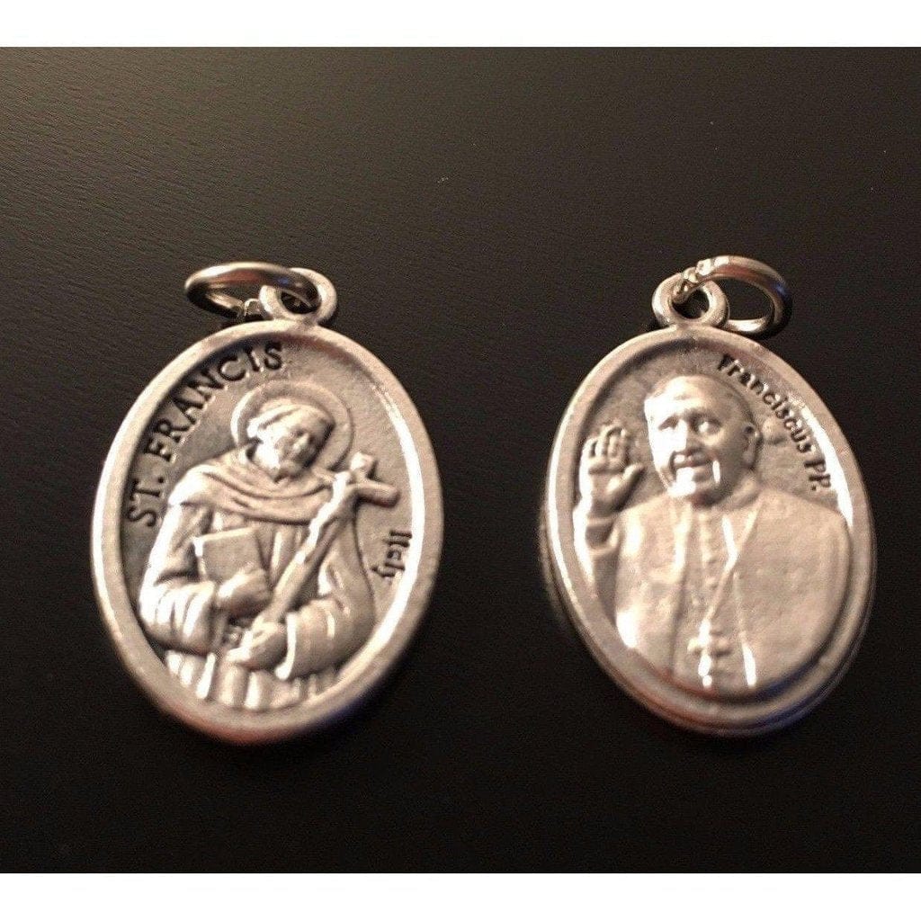 Pope Francis & St. Francis Official Medal - Blessed By Pope -Catholic Pendant | Catholically