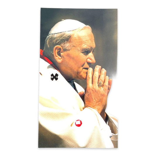 Pope St. John Paul Ii Holy Card W/ Second Class Relic - Nun Estate | Catholically