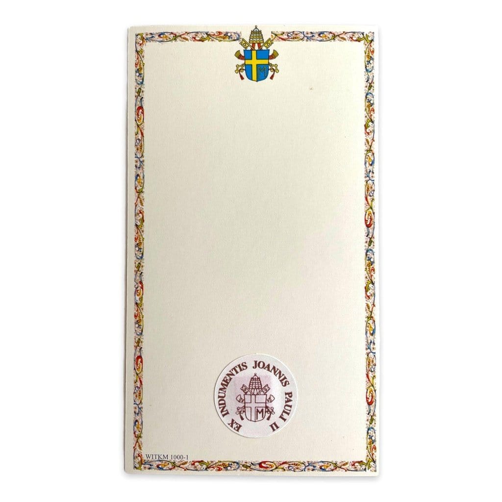 Pope St. John Paul Ii Holy Card W/ Second Class Relic - Nun Estate | Catholically