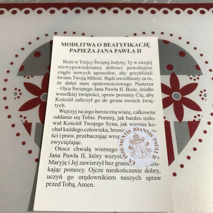 Pope St. John Paul Ii Holy Card W/ Second Class Relic - Nun Estate | Catholically